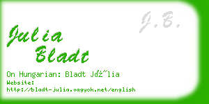 julia bladt business card
